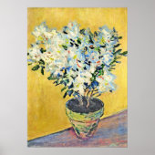 Monet - Weiße Azaleen in einem Topf, Poster (Vorne)