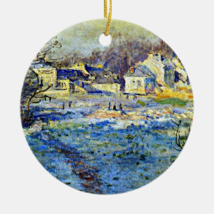 Monet - Weißer Frost Keramik Ornament