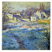 Monet - Weißer Frost, Kunstmalerei, Fliese (Vorderseite)