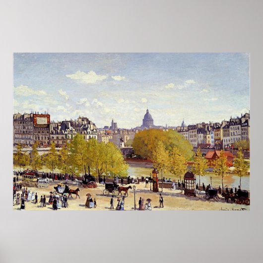Monet - Wharf von Louvre, Paris, Poster (Vorne)