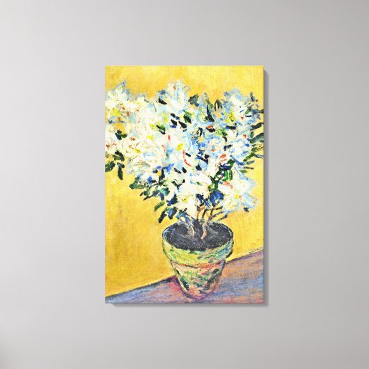Monet - White Azaleas in a Pot,  Leinwanddruck (Vorderseite)