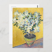 Monet - White Azaleas in a Pot, Postkarte (Vorne/Hinten)