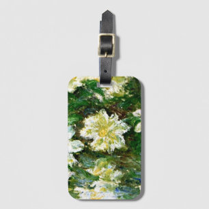 Monet - White Clematis, berühmtes Blumenbild Gepäckanhänger