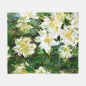 Monet - White Clematis, berühmtes Blumengemälde Fleecedecke (Vorderseite (Horizontal))