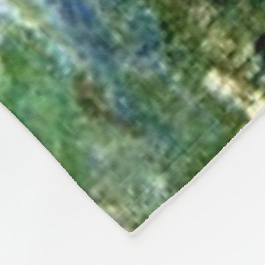 Monet - White Clematis, berühmtes Blumengemälde Fleecedecke (Ecke)