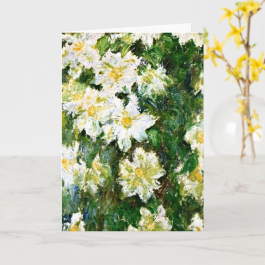 Monet - White Clematis Karte (Gelbe Blume)