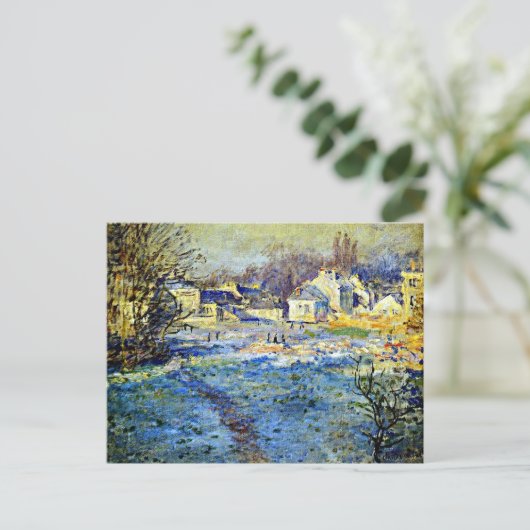 Monet - White Frost, 1875 Kunstwerke Postkarte (Stehend Vorderseite)
