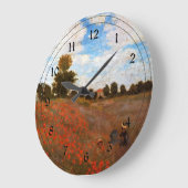 Monet - Wild Poppies Große Wanduhr (Winkel)