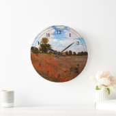 Monet - Wild Poppies Große Wanduhr (Zuhause)