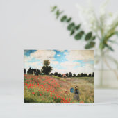 Monet - Wilde Poppies bei Argenteuil, schöne Kunst Postkarte (Stehend Vorderseite)