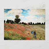 Monet - Wilde Poppies bei Argenteuil, schöne Kunst Postkarte (Vorderseite)