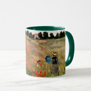 Monet - Wilde Poppies bei Argenteuil, schöne Kunst Tasse