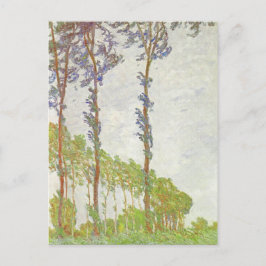 Monet Wind Effect Poplars Vintage Landschaft Postkarte