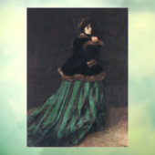 Monet Woman in grünem Kleid Fensteraufkleber (Blatt 3)