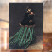Monet Woman in grünem Kleid Fensteraufkleber (Blatt 2)