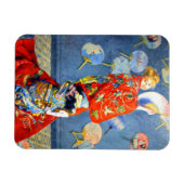 Monet Woman in japanischem Kostüm Magnet (Horizontal)