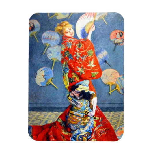 Monet Woman in japanischem Kostüm Magnet (Vertikal)