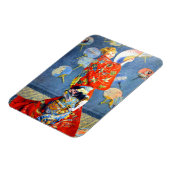 Monet Woman in japanischem Kostüm Magnet (Linke Seite)