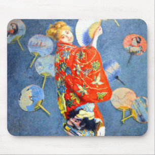 Monet Woman in japanischem Kostüm Mousepad