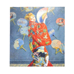 Monet Woman in japanischem Kostüm Notizblock