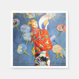 Monet Woman in japanischem Kostüm Serviette