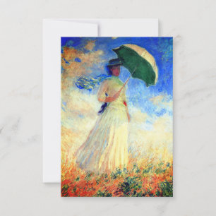 Monet Woman mit einem Sonnenschirm gegenüber der r