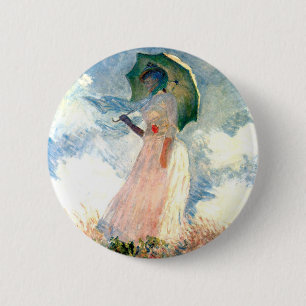 Monet Woman mit einem Sonnenschirm gegenüber Links Button
