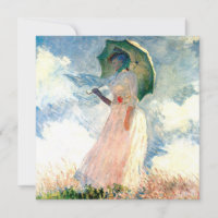 Monet Woman mit einem Sonnenschirm gegenüber Links