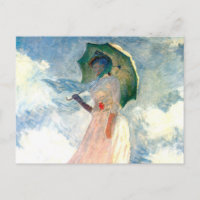 Monet Woman mit einem Sonnenschirm gegenüber Links