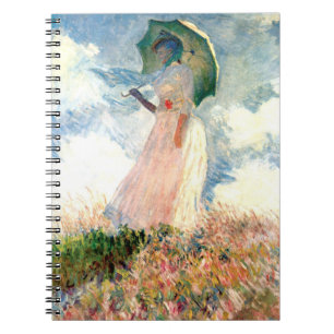 Monet Woman mit einem Sonnenschirm gegenüber Links Notizblock