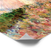 Monet Woman mit einem Sonnenschirm gegenüber Links Poster (Ecke)