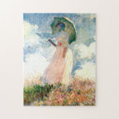 Monet Woman mit einem Sonnenschirm gegenüber Links Puzzle (Vertikal)