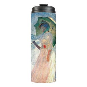 Monet Woman mit einem Sonnenschirm gegenüber Links Thermosbecher