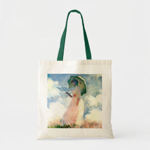 Monet Woman mit einem Sonnenschirm gegenüber Links Tragetasche