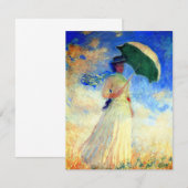 Monet Woman mit einem Sonnenschirm rechts Einladung (Vorne/Hinten)