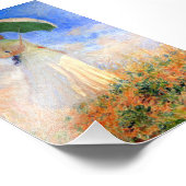 Monet Woman mit einem Sonnenschirm rechts Fotodruck (Ecke)