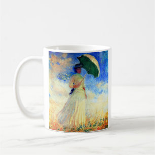 Monet Woman mit einem Sonnenschirm rechts Kaffeetasse