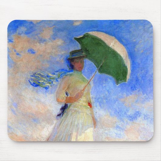 Monet Woman mit einem Sonnenschirm rechts Mousepad (Vorne)