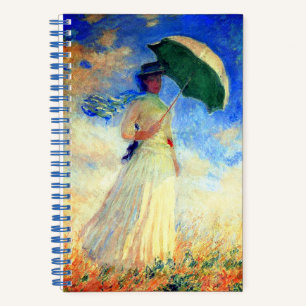 Monet Woman mit einem Sonnenschirm rechts Notizblock