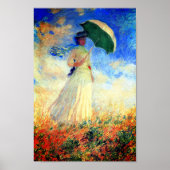Monet Woman mit einem Sonnenschirm rechts Poster (Vorne)