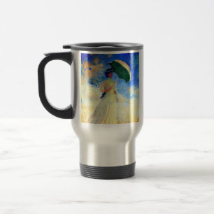 Monet Woman mit einem Sonnenschirm rechts Reisebecher