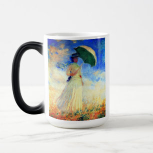 Monet Woman mit einem Sonnenschirm rechts Verwandlungstasse