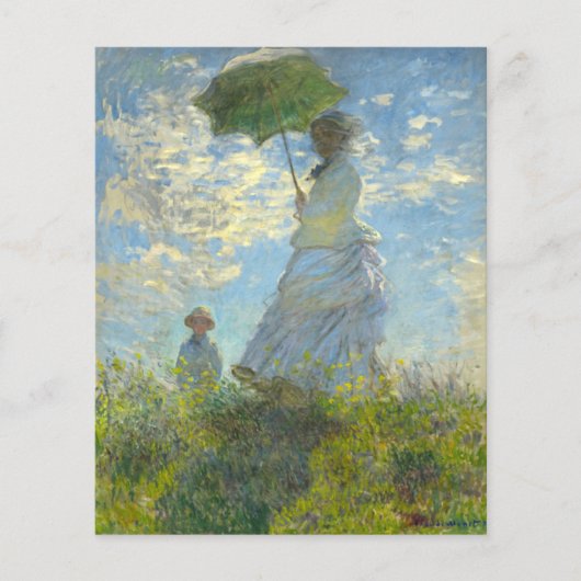 Monet Woman mit einem Sonnenschirmpapier (Vorderseite)