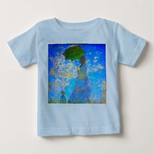 Monet Woman mit Parasol Baby T-shirt (Vorderseite)