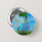 Monet Woman mit Parasol Button (Vorne & Hinten)