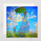 Monet Woman mit Parasol Einladung (Vorne/Hinten)
