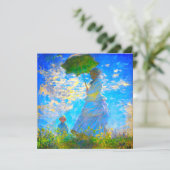 Monet Woman mit Parasol Einladung (Stehend Vorderseite)