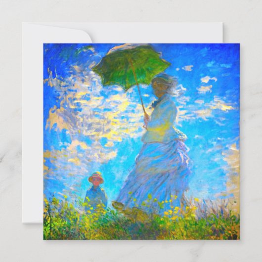 Monet Woman mit Parasol Einladung (Vorderseite)