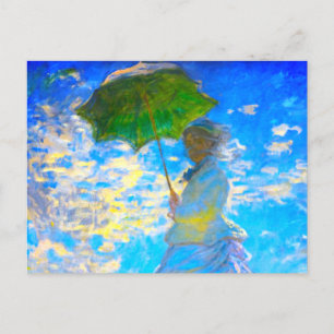 Monet Woman mit Parasol Einladungspostkarte