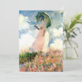 Monet Woman mit Parasol gegenüber Links Karte (Stehend Vorderseite)